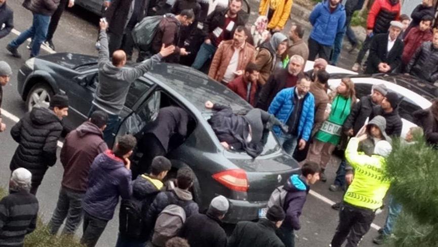 Terrible accident in Diyarbakır! Slammed on the windshield, somersault entered through the rear window
